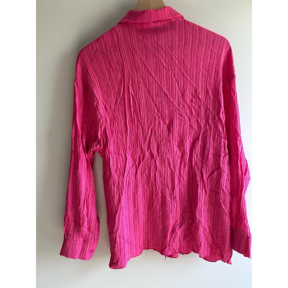 Women's Oversized Pleated 2 Piece Lounge Set Hot Pink Weekend Vibes Size 6 - Picture 13 of 13